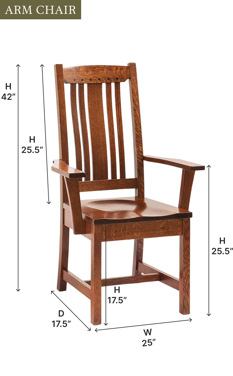 Amish Grant Dining Chair-Dining Chair-The Amish House