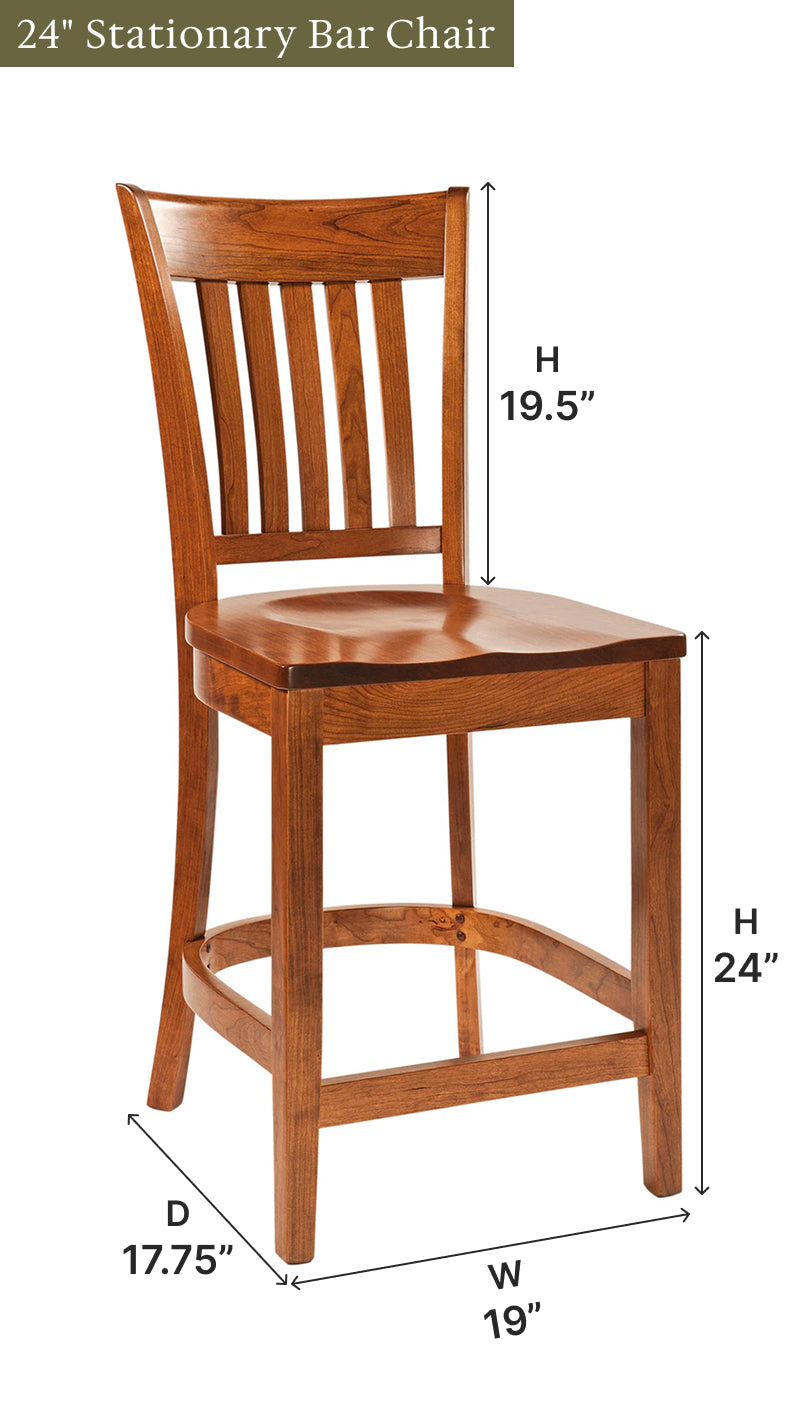 Amish Harper Stationary Bar Chair