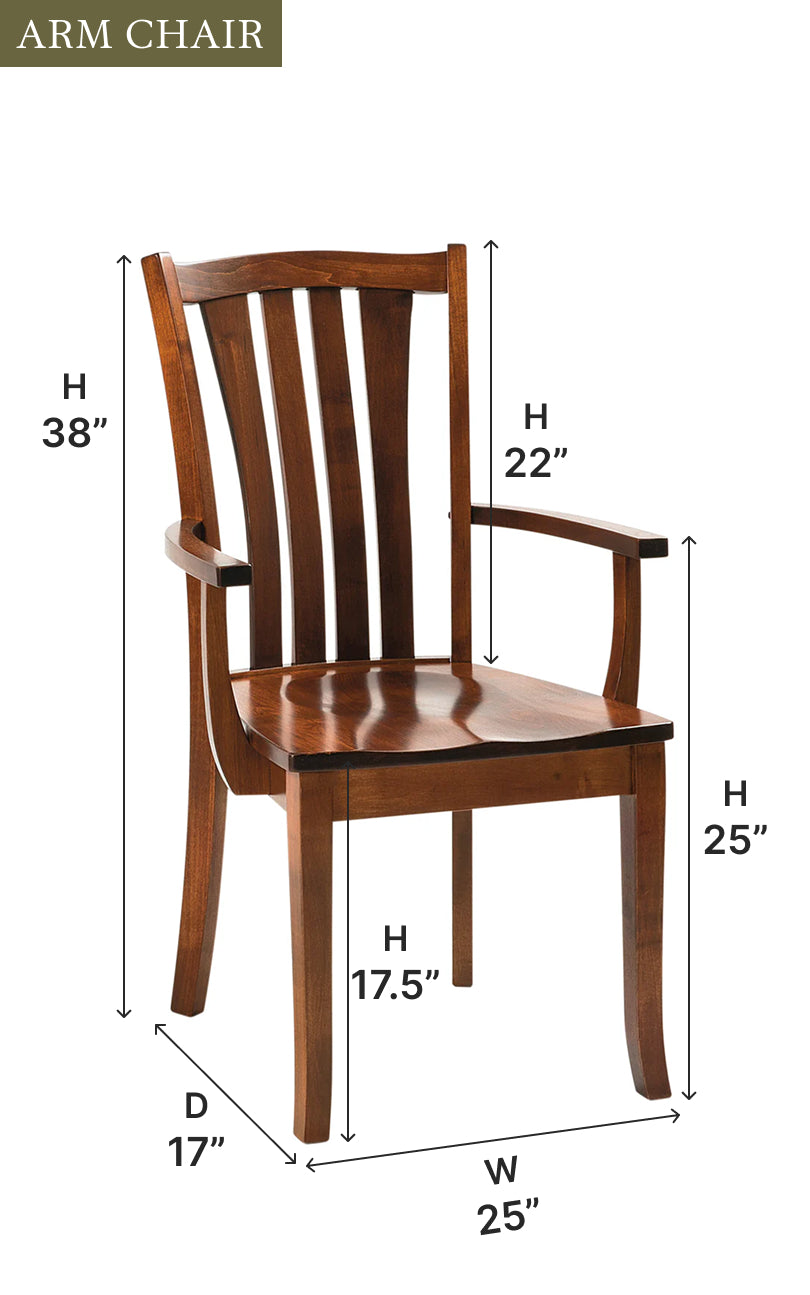 Amish Harris Dining Chair-Dining Chair-The Amish House
