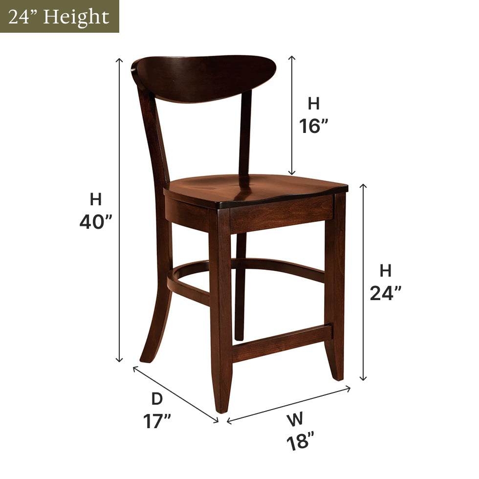 Amish Hawthorn Bar Chair
