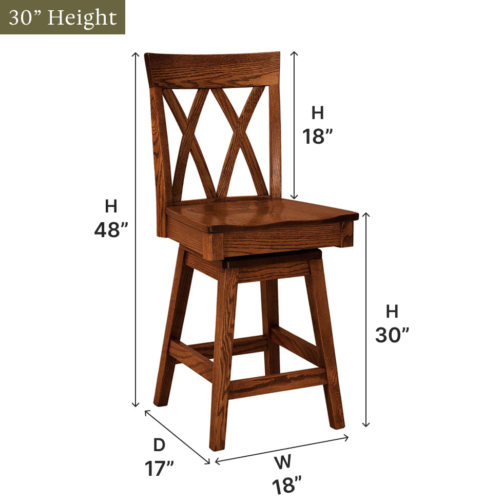 Amish Herrington Swivel Bar Chair