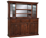 amish home bar shown in cherry
