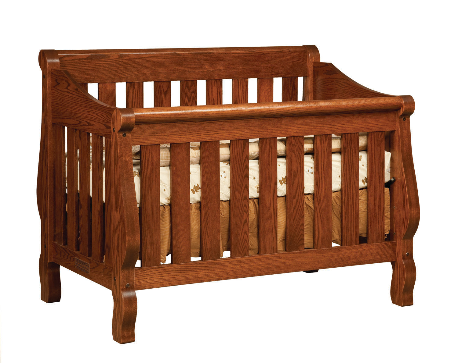 hoosier crib in oak wood with new carrington stain