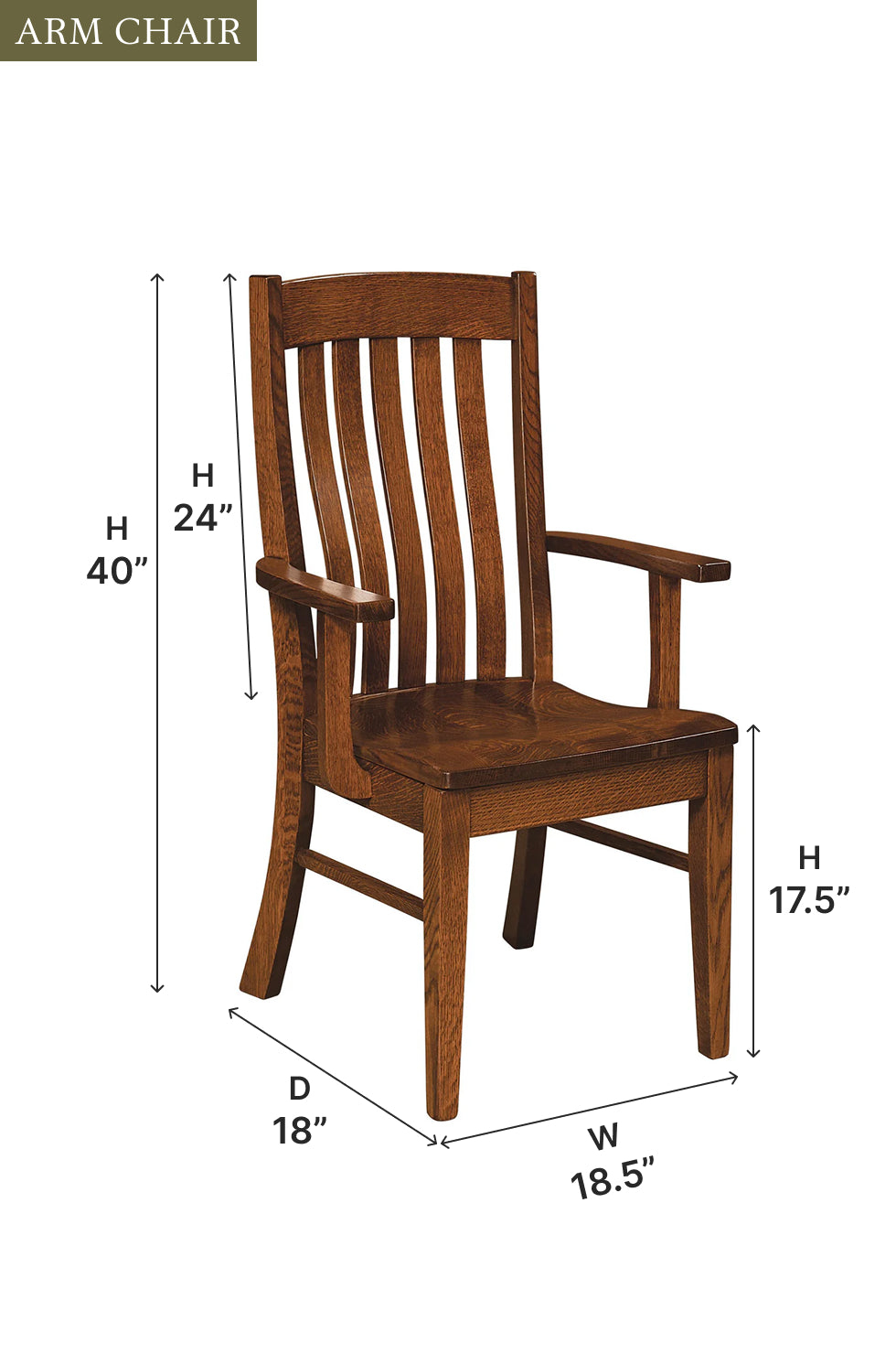 Amish Houghton Chair - Quick Ship-Dining Chair-The Amish House