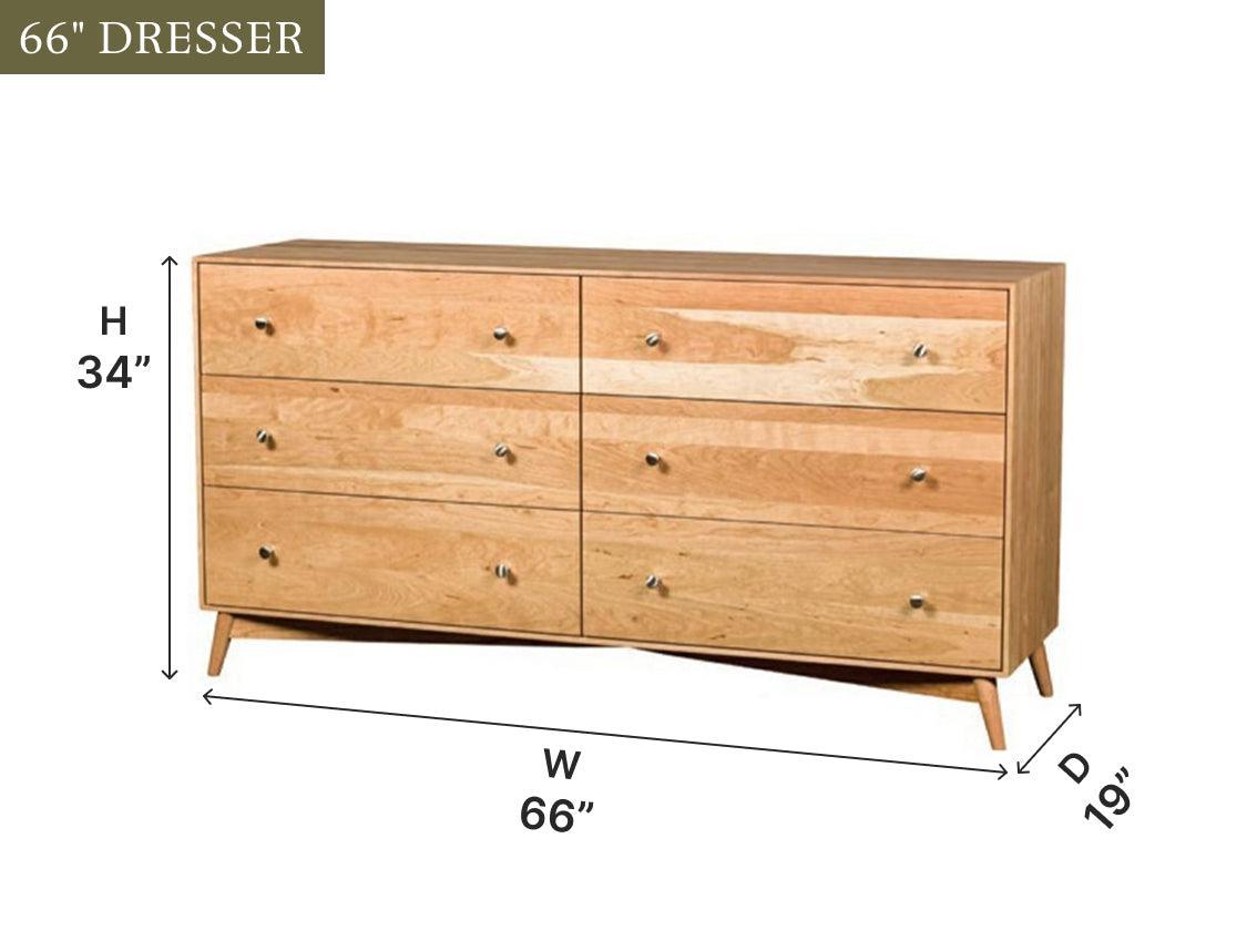 Amish Hudson Six Drawer Dresser