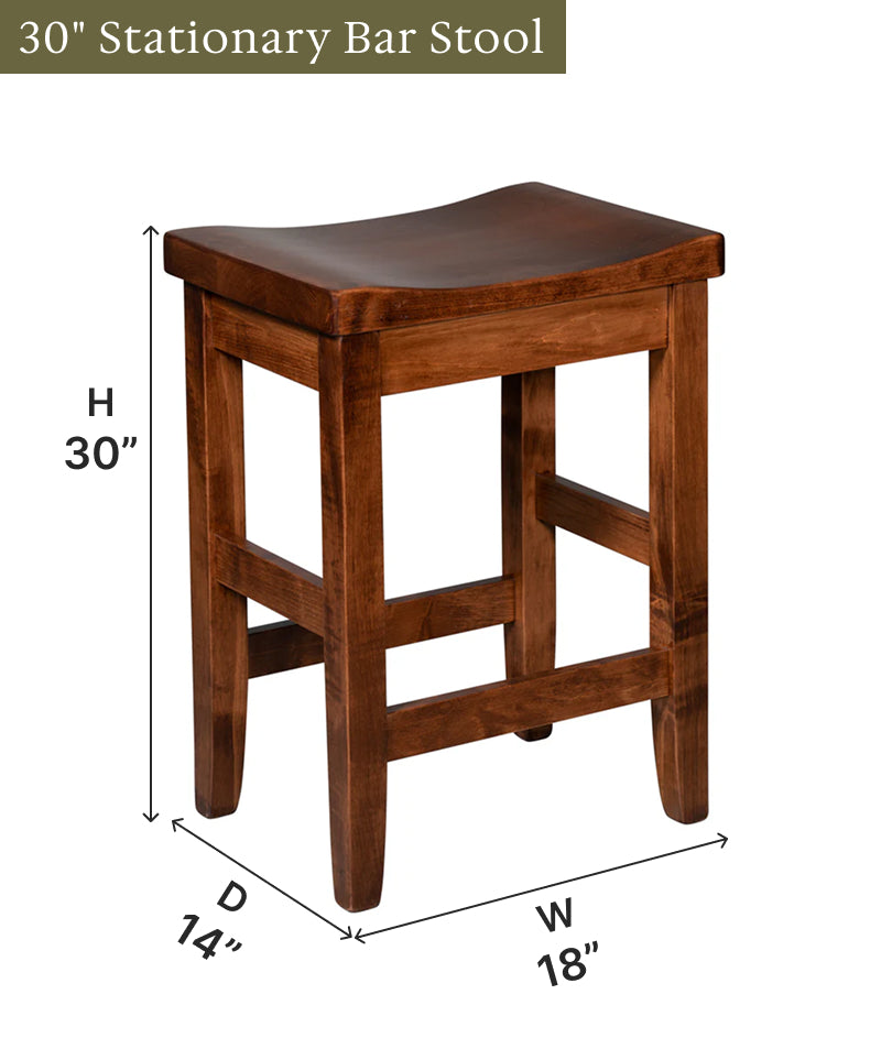 Amish Hurley Stationary Bar Stool - Thumbnail 3