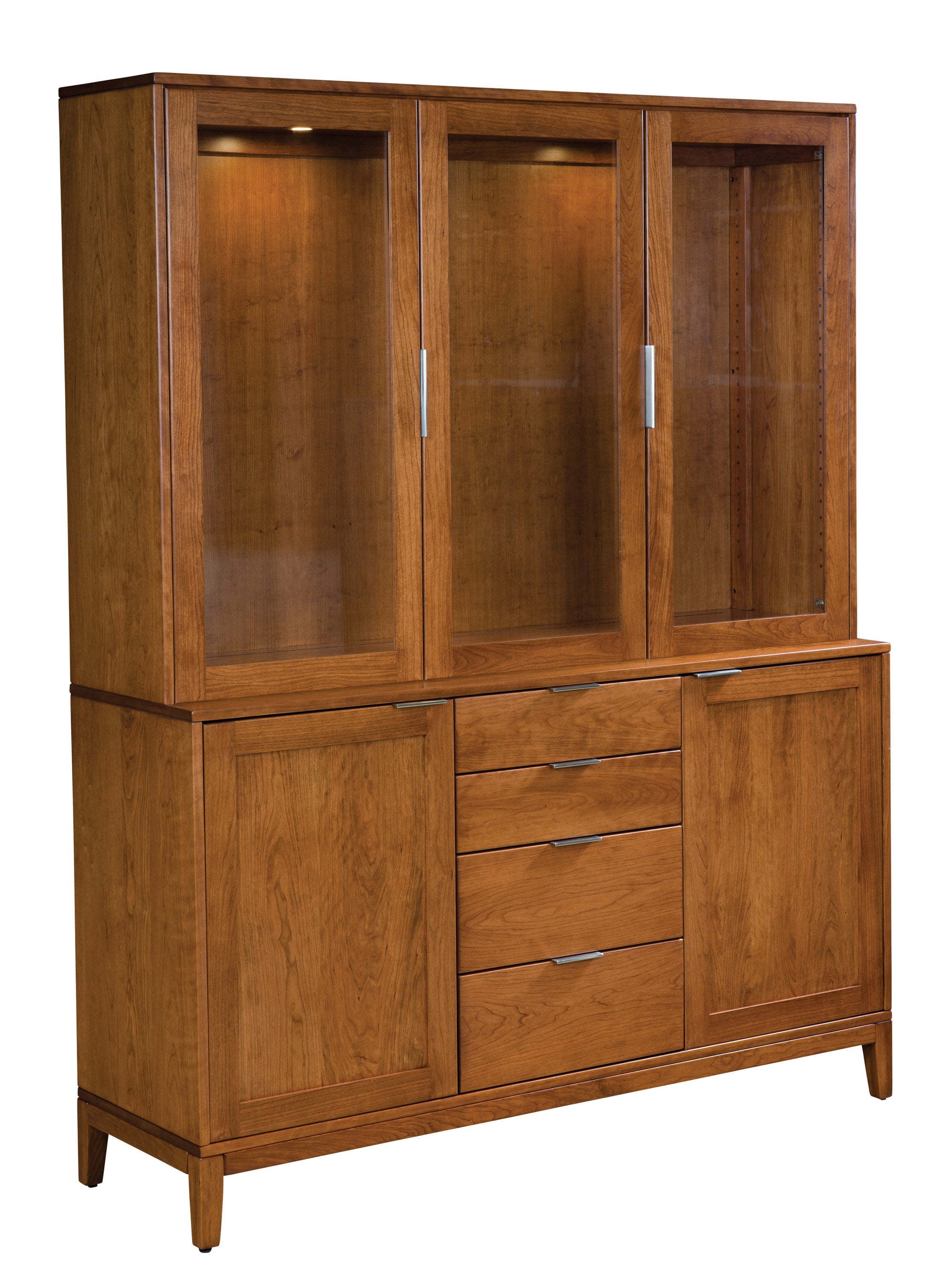 amish urbana hutch with lighting