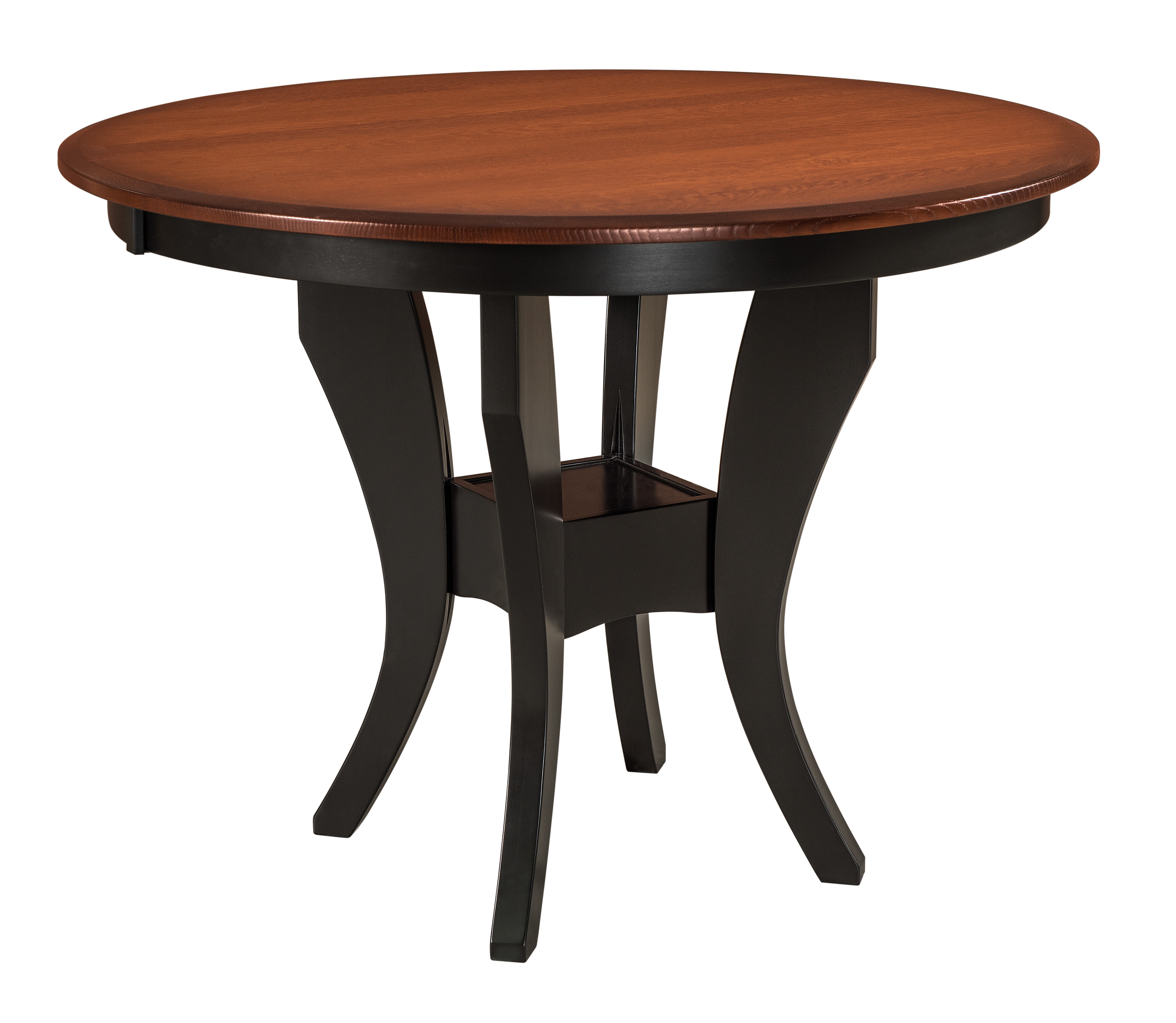 the imperial single pub table shown in quarter sawn white oak with a Michaels cherry stain 