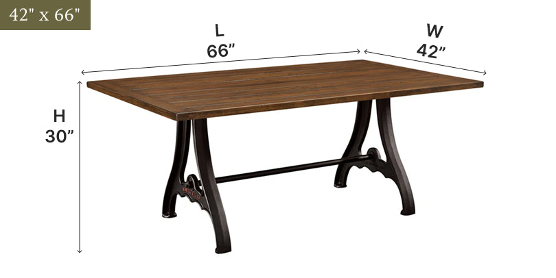 Amish Iron Forge Trestle Dining Table