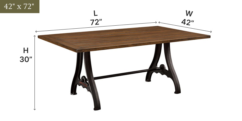 Amish Iron Forge Trestle Dining Table