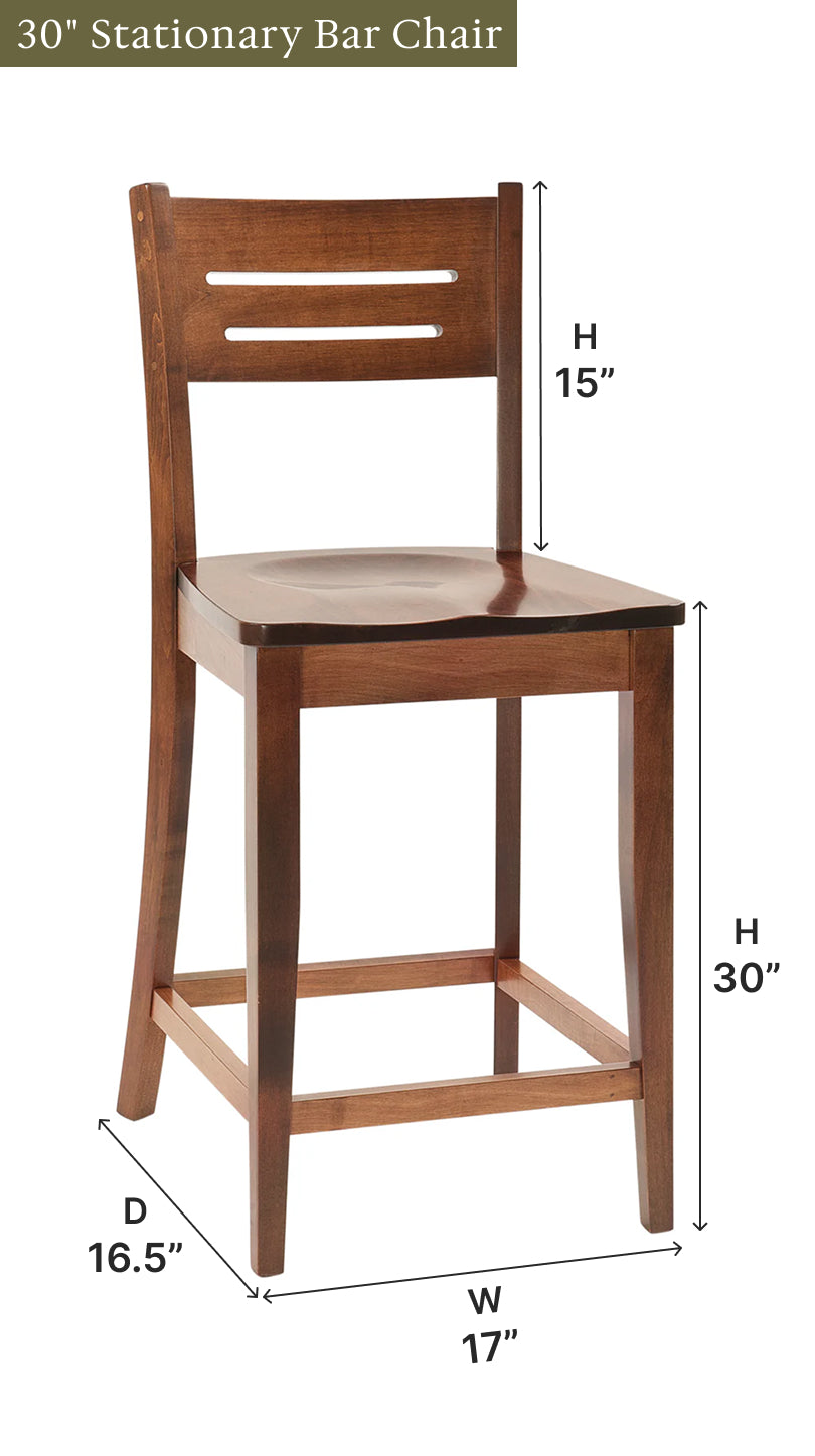 Amish Jansen Stationary Bar Chair - Thumbnail 2