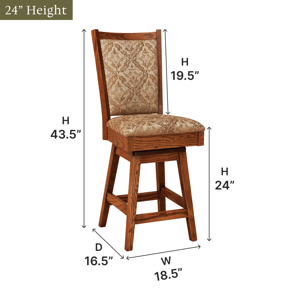 Amish Kalispel Bar Chair - Thumbnail 5