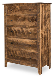 lakewood chest in rough sawn brown maple with almond stain