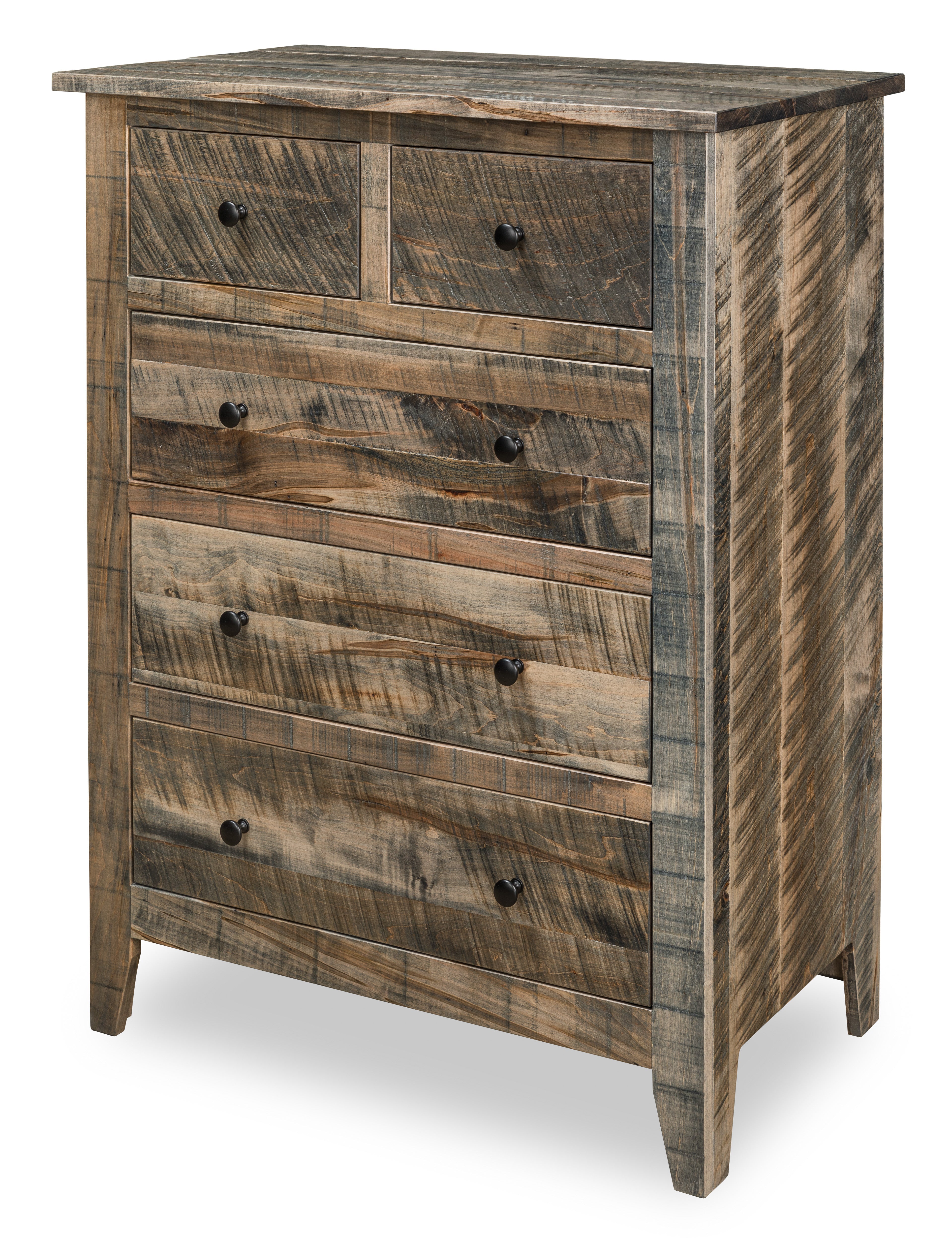 lakewood small chest in rough sawn brown maple with bel air stain