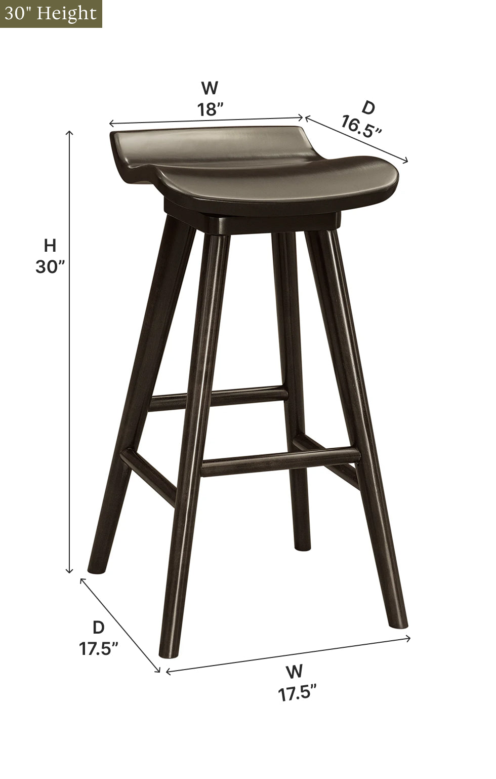 Amish Lambert Swivel Bar Stool