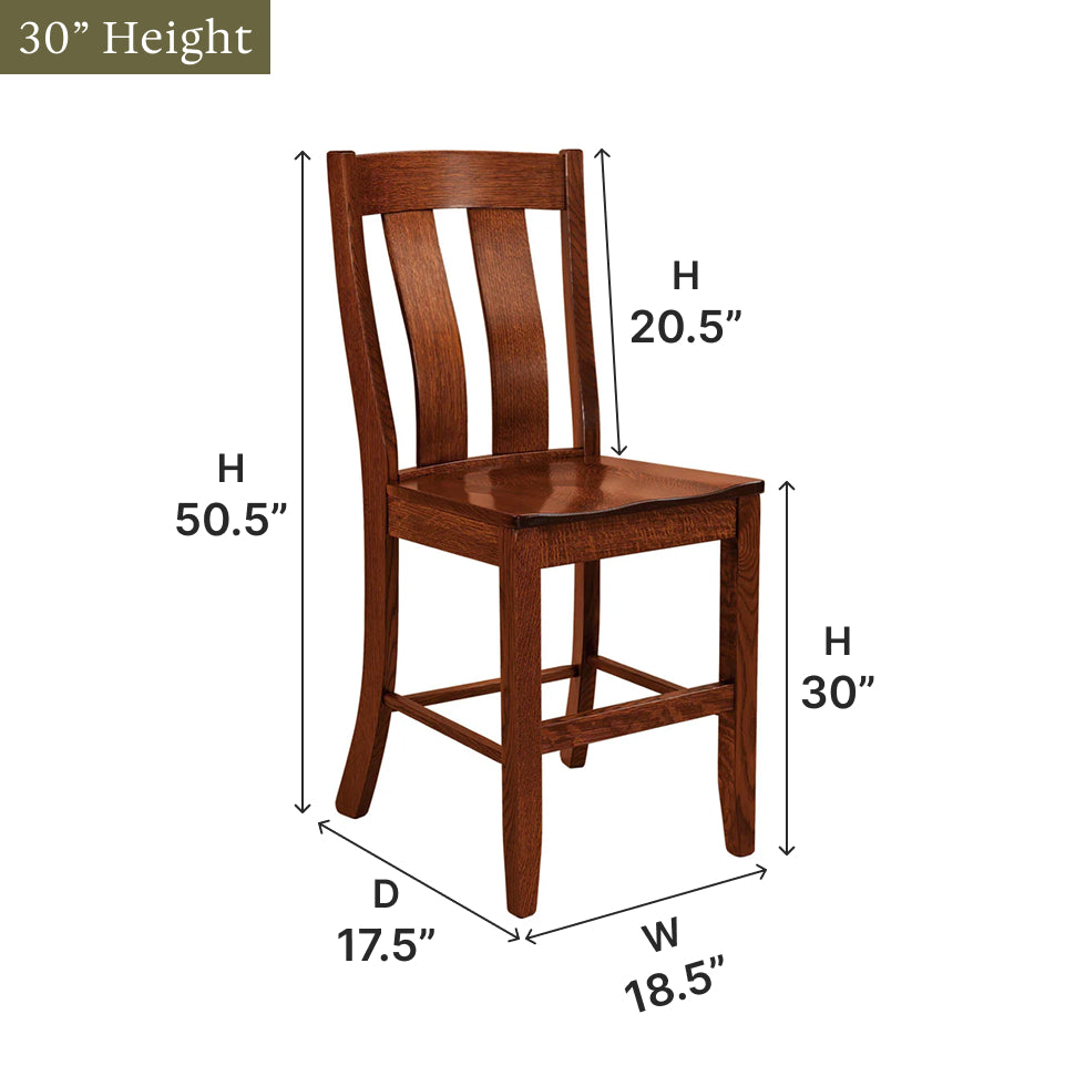Amish Laurie Bar Chair