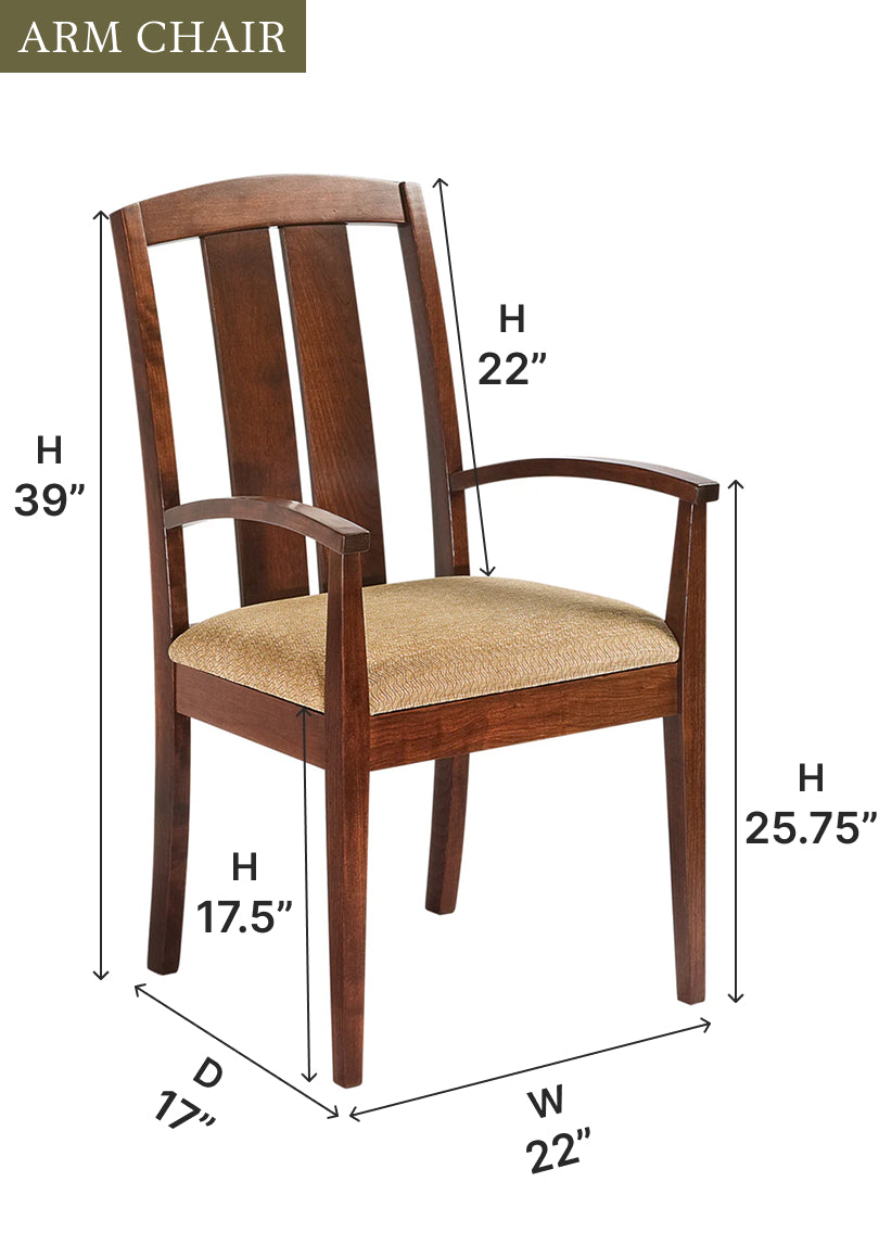 Amish Lexford Dining Chair - Thumbnail 4