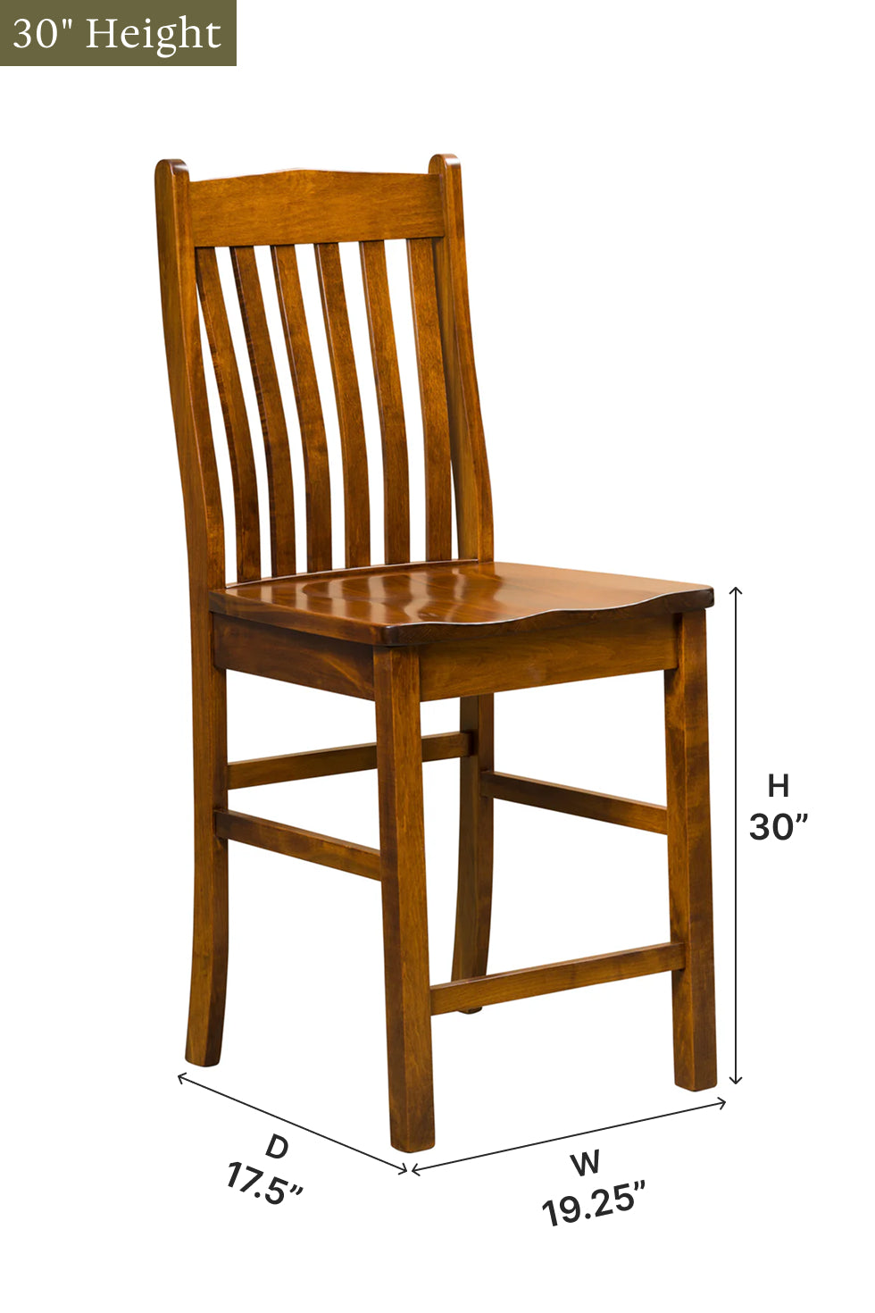 Amish Liberty Stationary Bar Chair