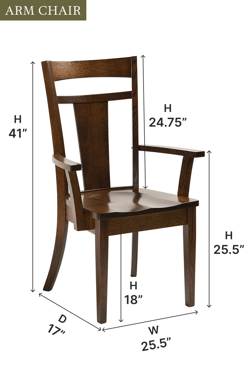 Amish Livingston Dining Chair-Dining Chair-The Amish House