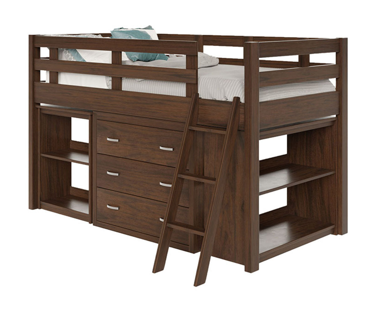 Amish Solana Loft Bed with Accessories