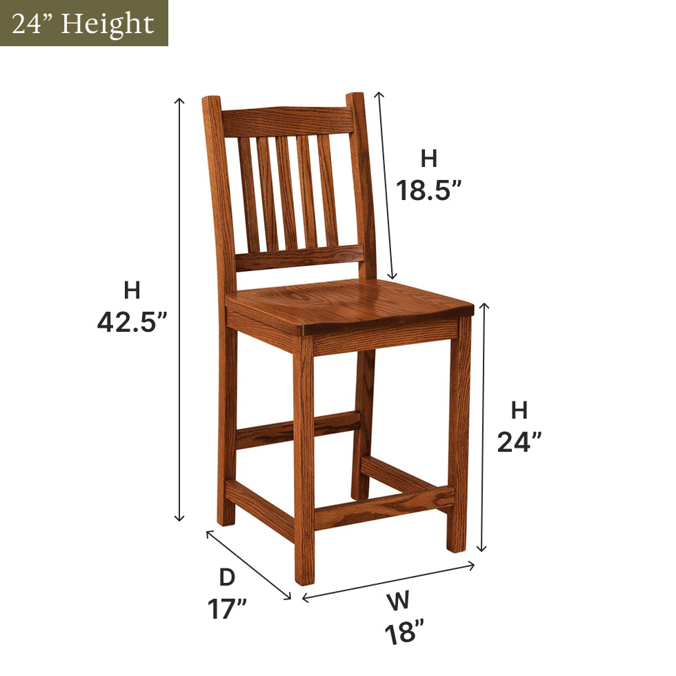 Amish Logan Bar Chair