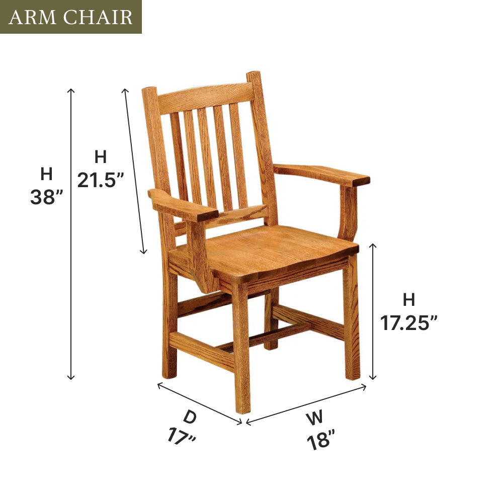 Amish Logan Desk Chair - Thumbnail 4