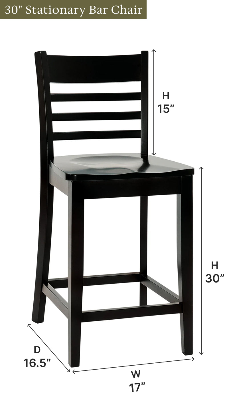 Amish Louisdale Stationary Bar Chair