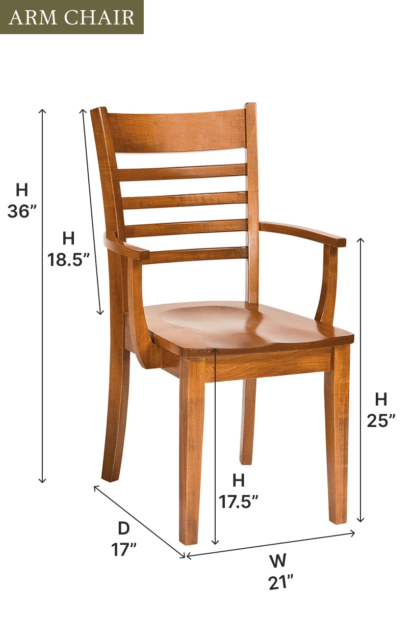 Amish Louisdale Dining Chair - Thumbnail 3