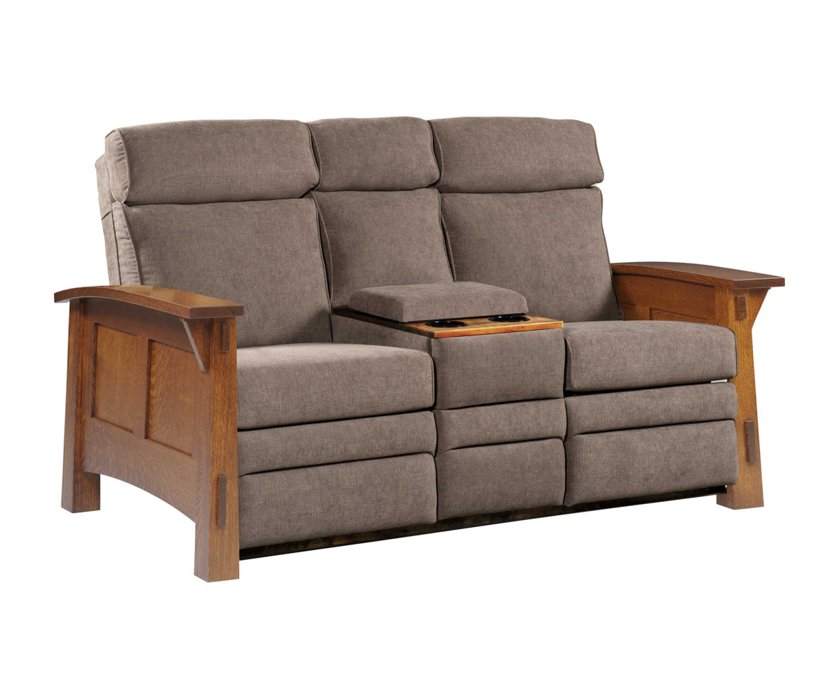 Amish 4675 Series Country Shaker Center Console Recliner Love Seat-Love Seat-The Amish House