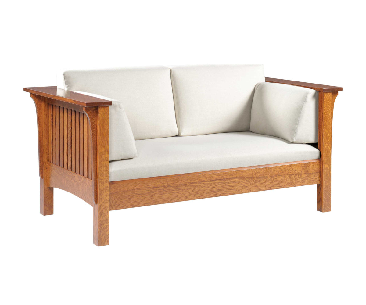 Amish 1875 Series Mission High Back Love Seat