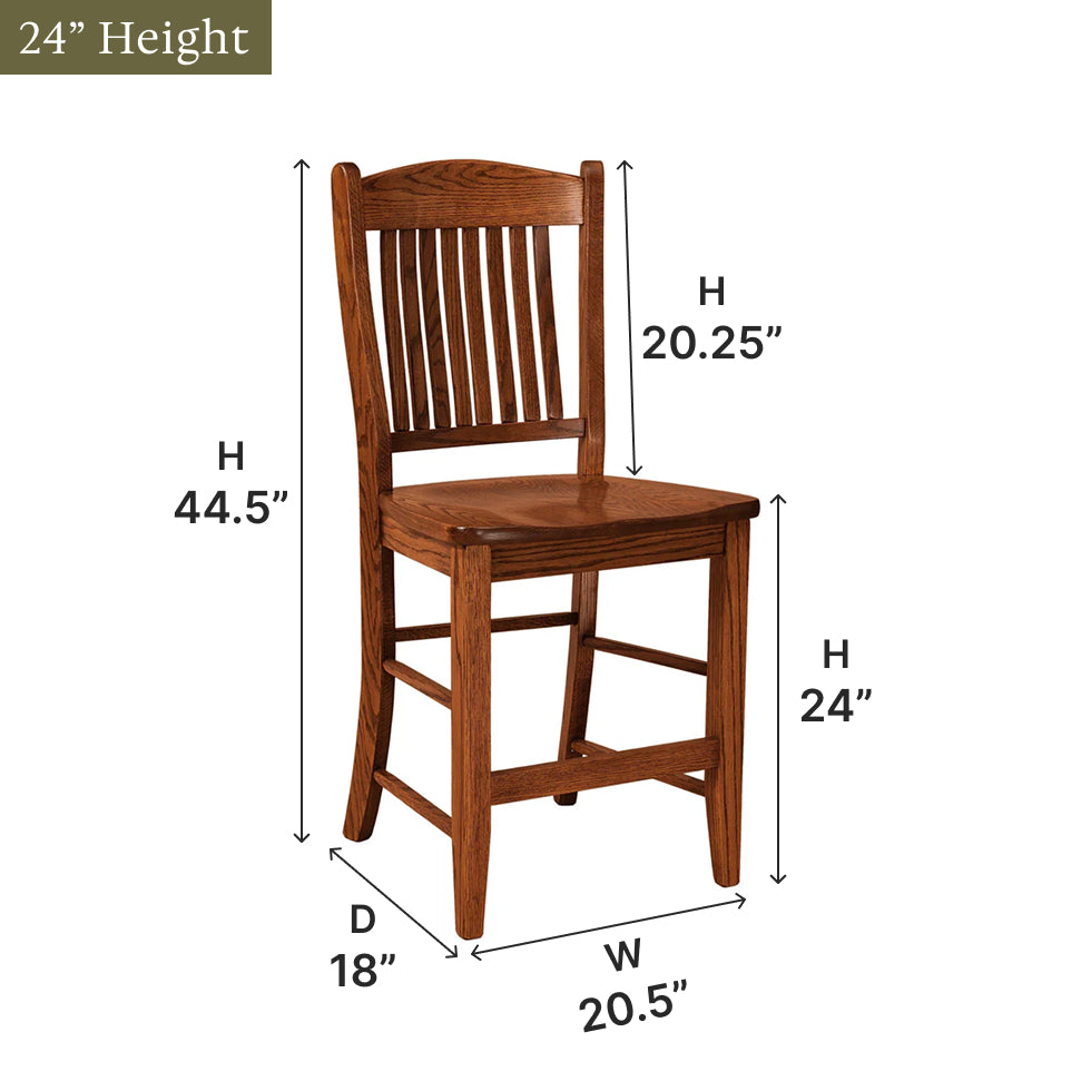 Amish Lyndon Bar Chair - Thumbnail 5