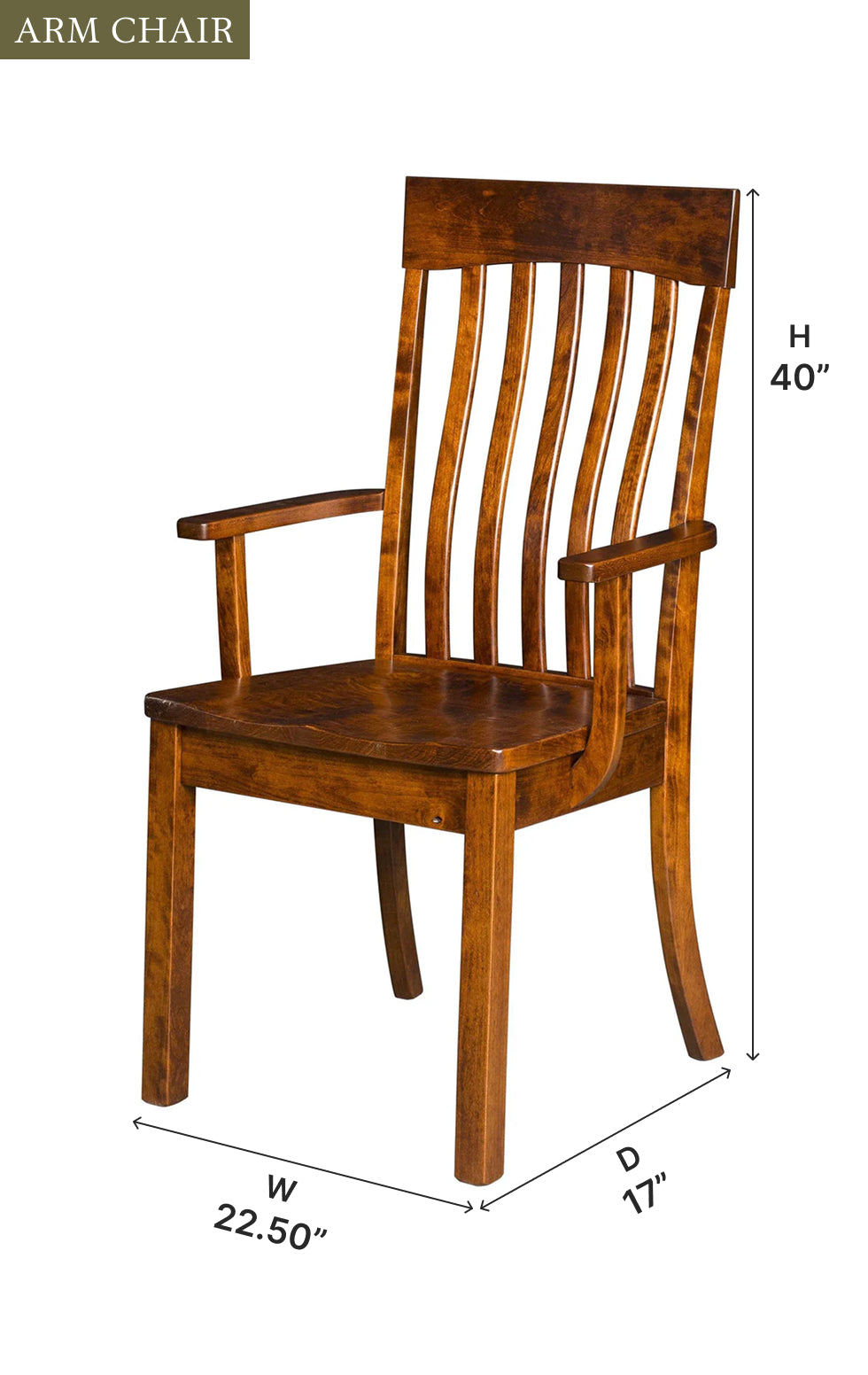 Amish Madison Dining Chair - Thumbnail 3