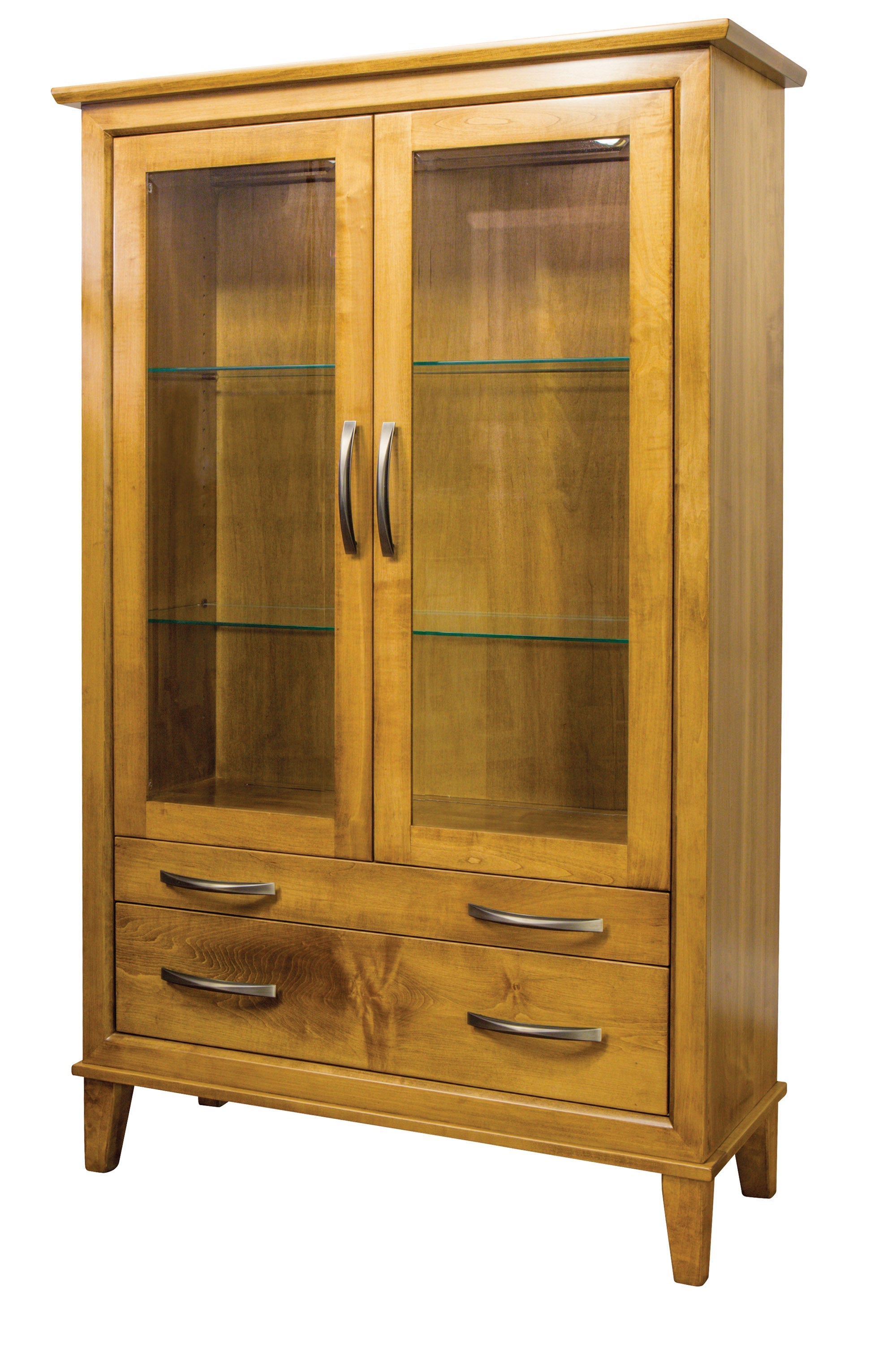 american made amish manhattan display cabinet