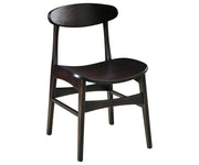 marque side chair in brown maple with ebony stain
