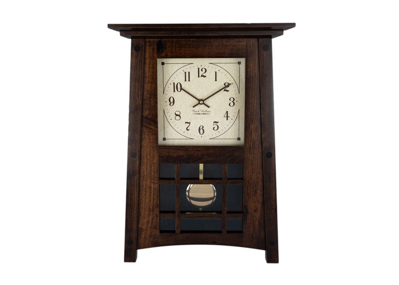 mccoy mantle clock in rustic cherry wood with earthtone stain