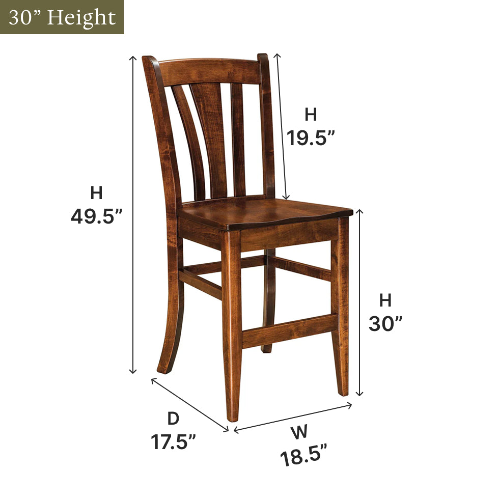 Amish Meridian Bar Chair