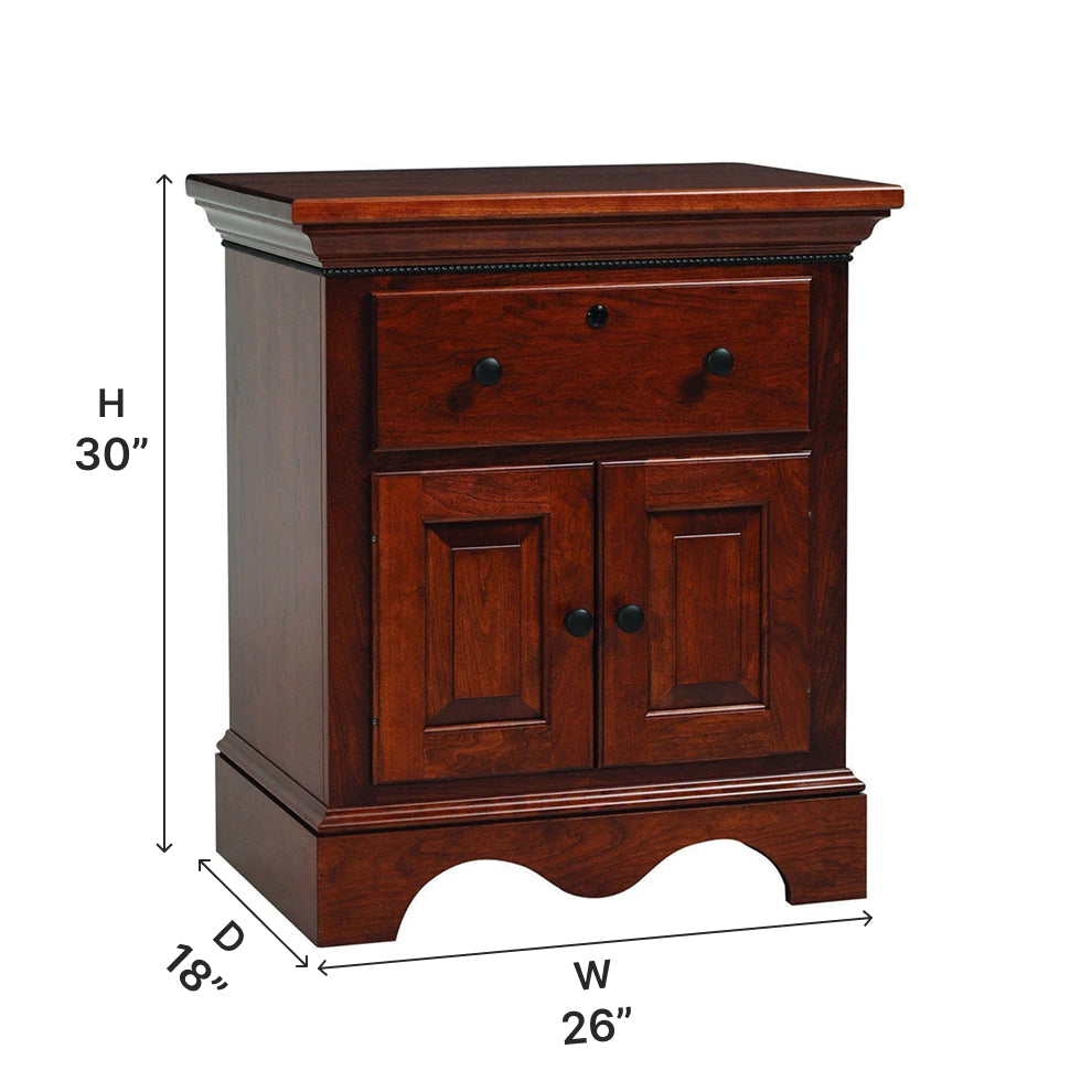 Amish Merlot Nightstand - Thumbnail 4