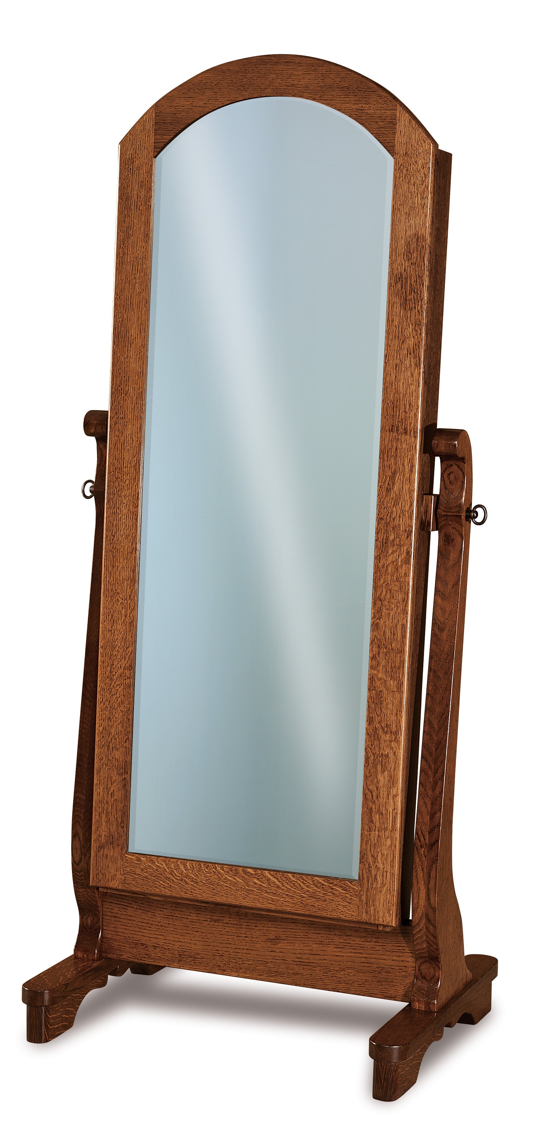 Amish Chippewa Sleigh Beveled Cheval Mirror