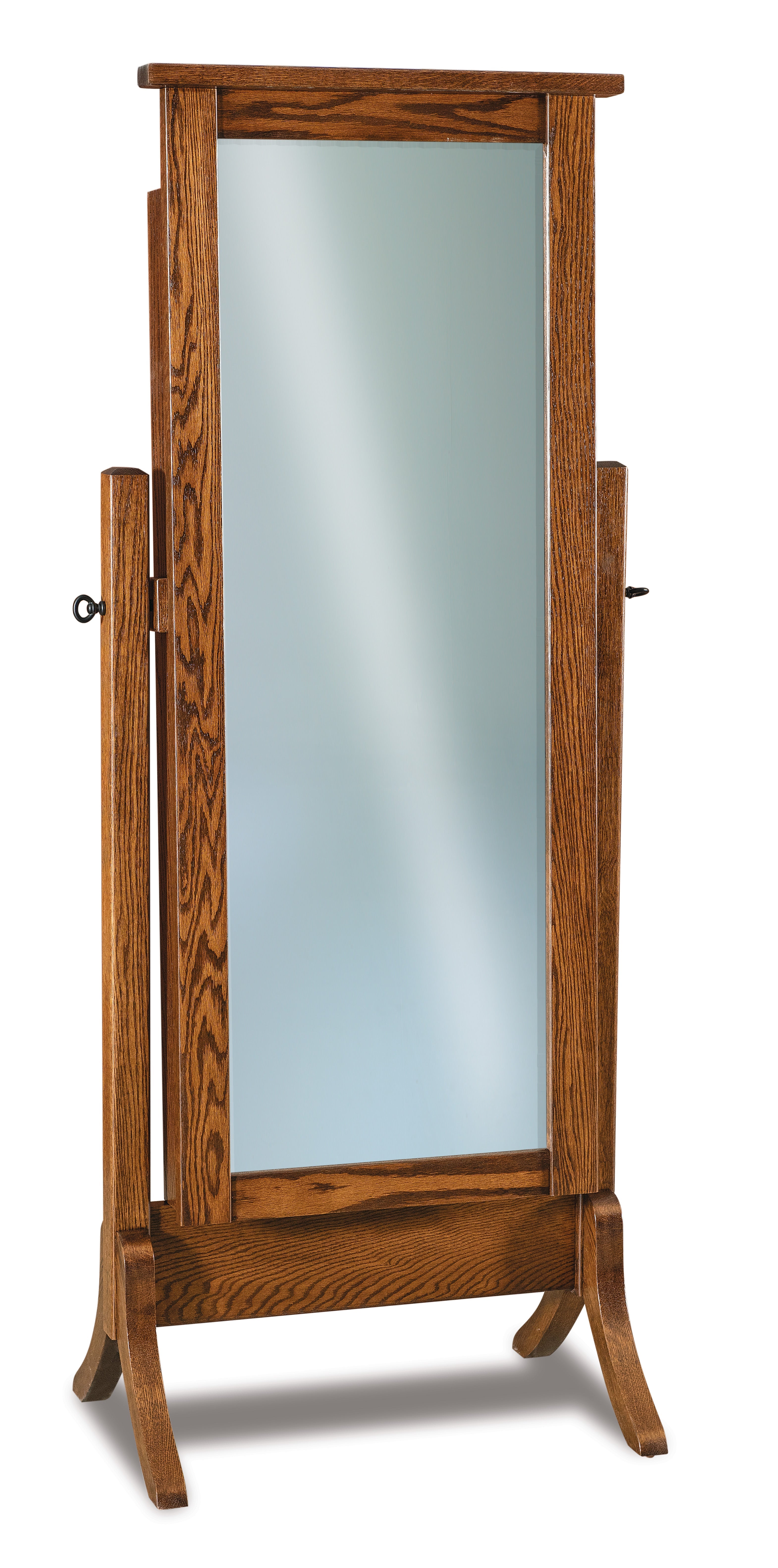 Amish Flush Mission Beveled Cheval Mirror