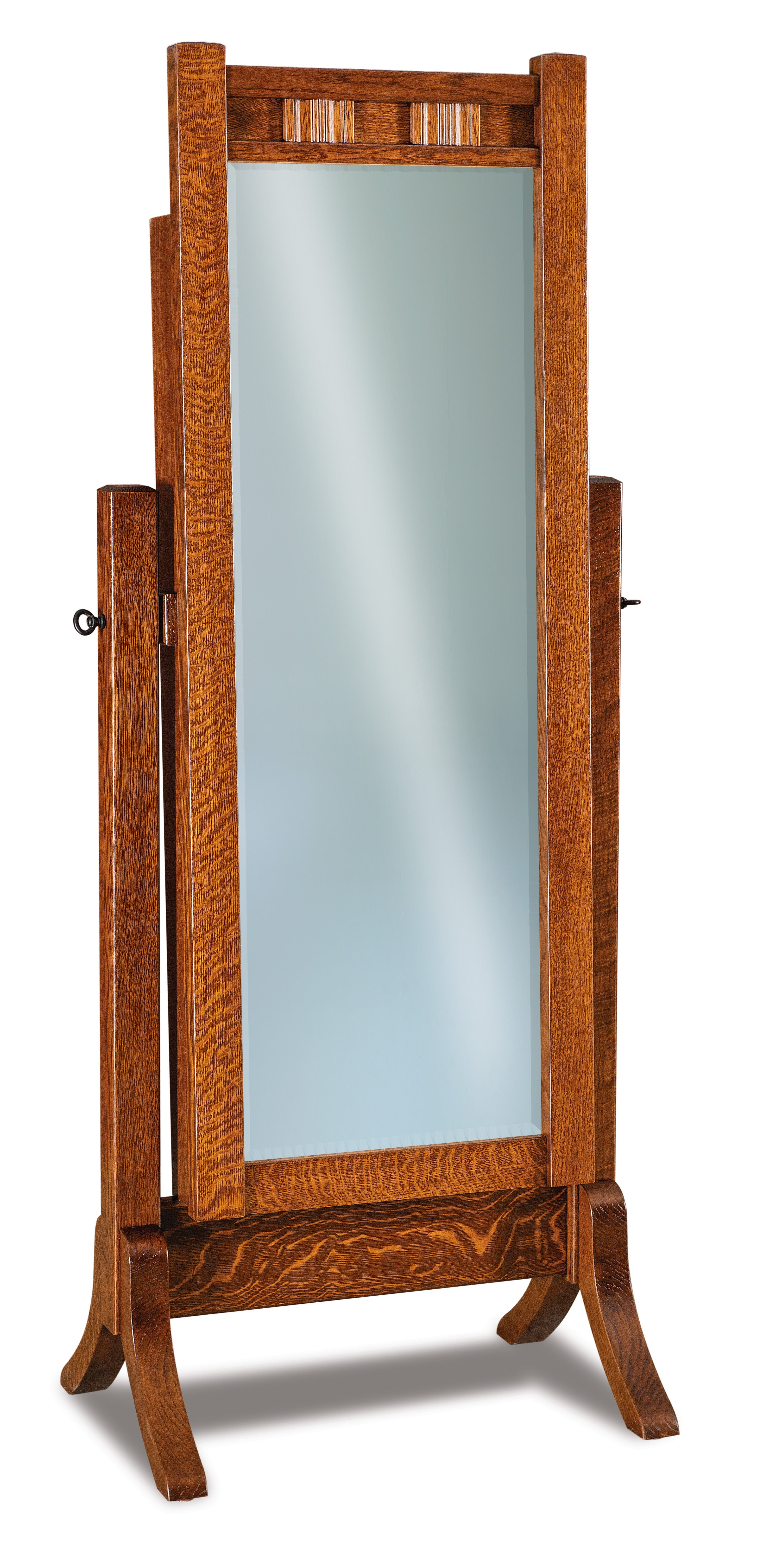 Amish Sequoyah Beveled Cheval Mirror