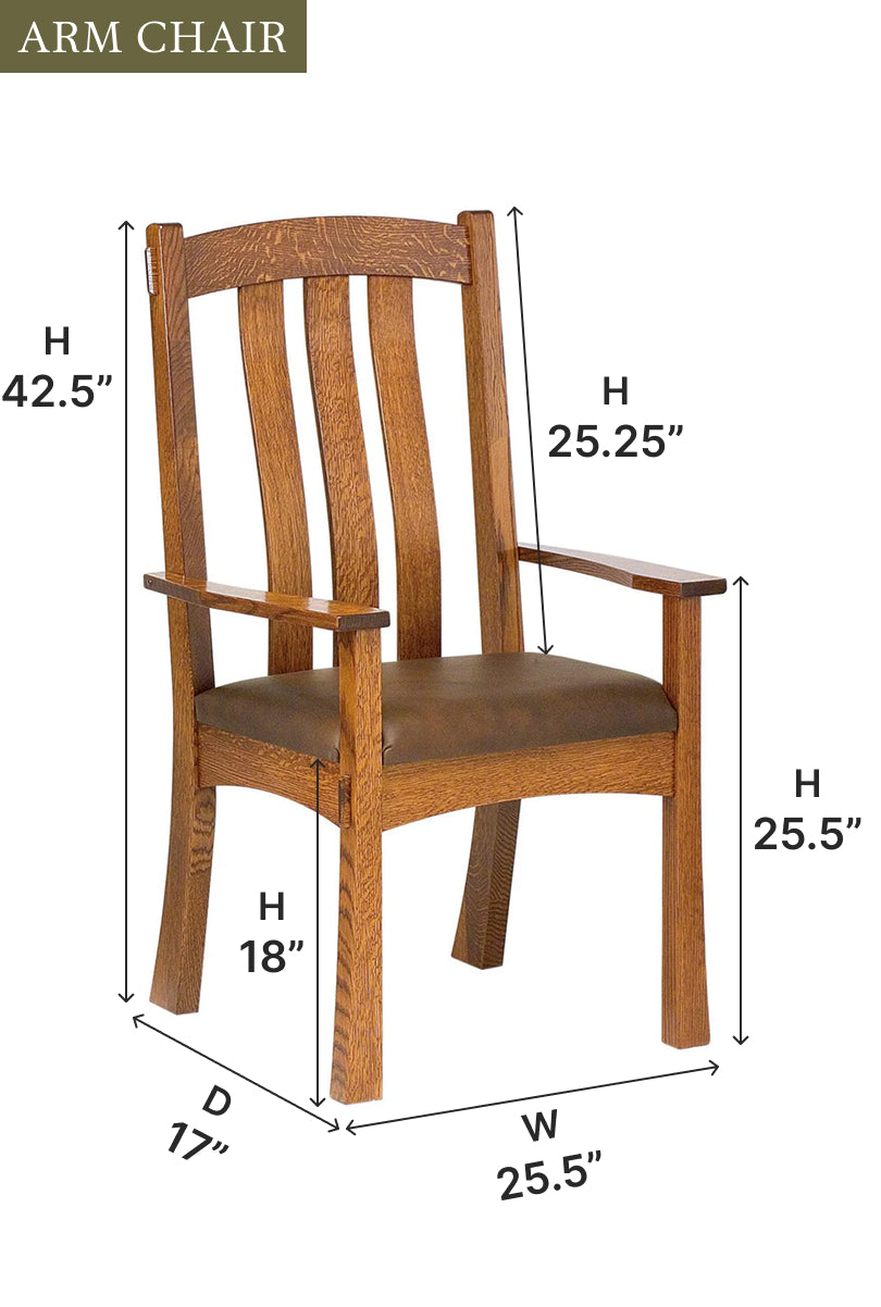 Amish Modesto Dining Chair - Thumbnail 4