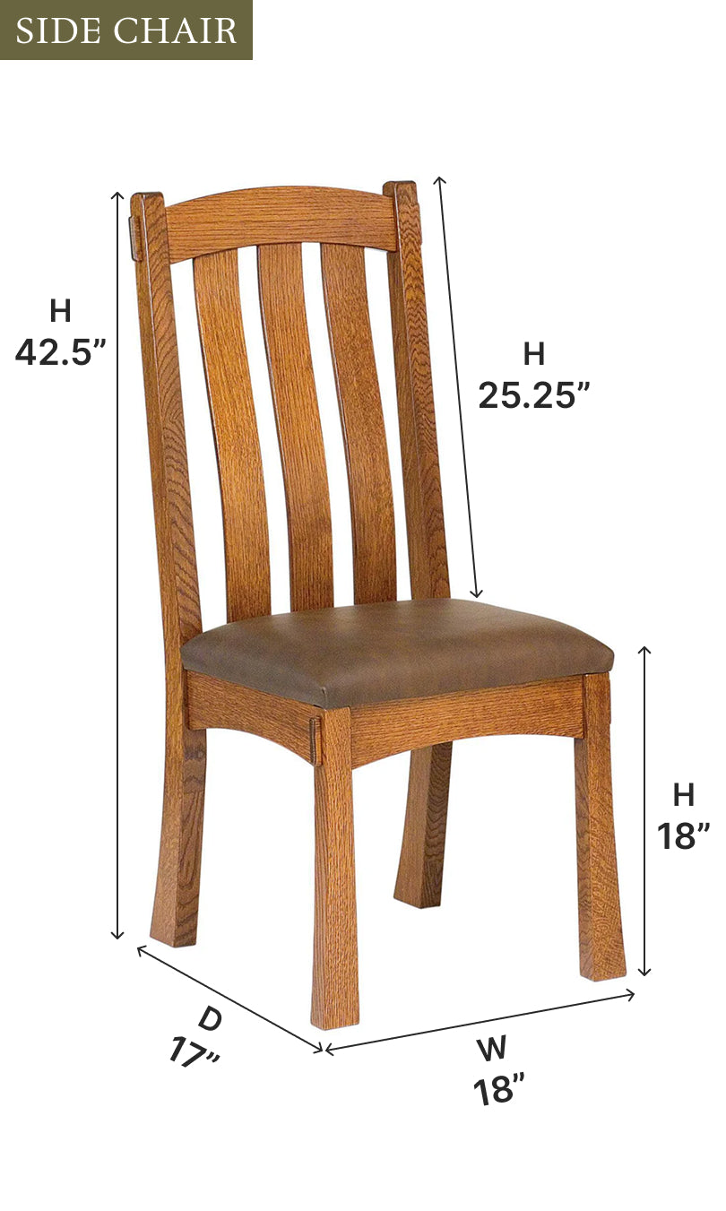 Amish Modesto Dining Chair - Thumbnail 3