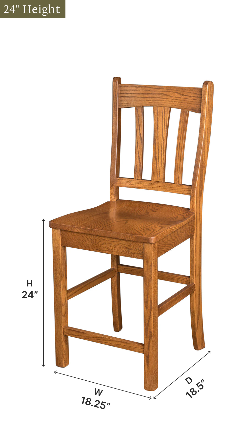 Amish Mondovi Stationary Bar Chair