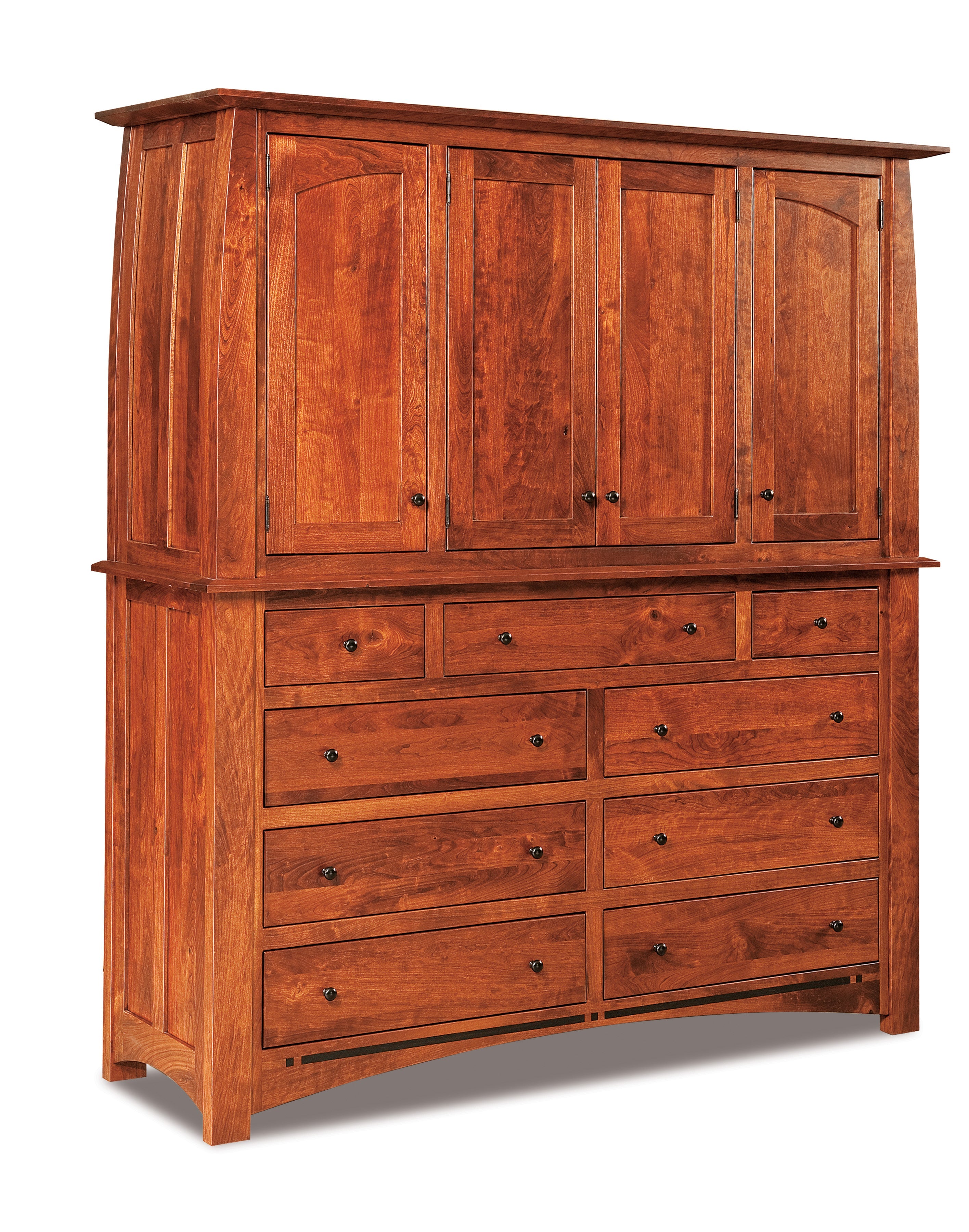 Amish Boulder Creek Nine Drawer and Four Door Mule Chest