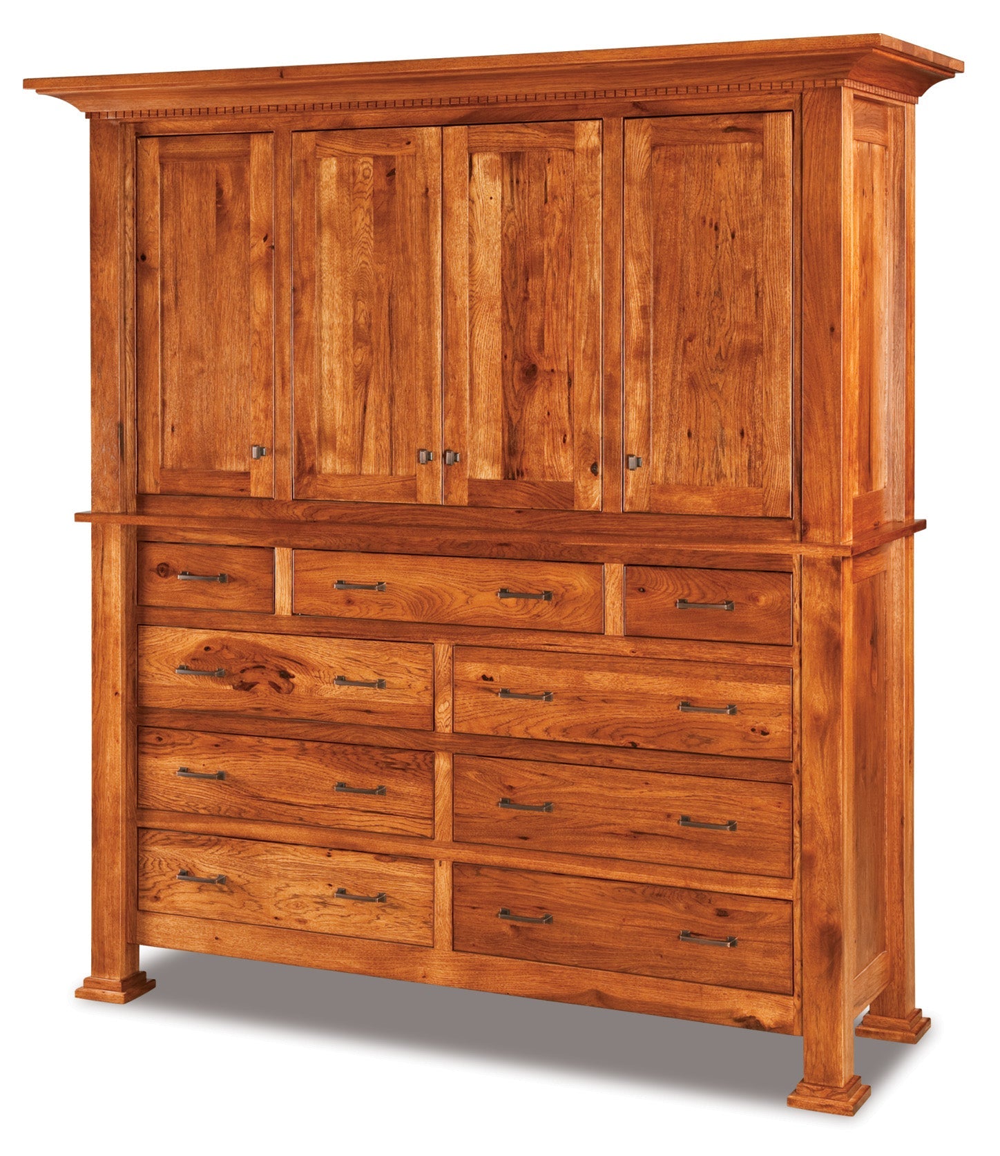 Amish Empire Nine Drawer Four Door Chest