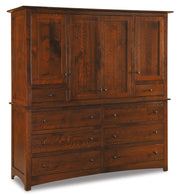american made amish finland eight drawer four door mule chest