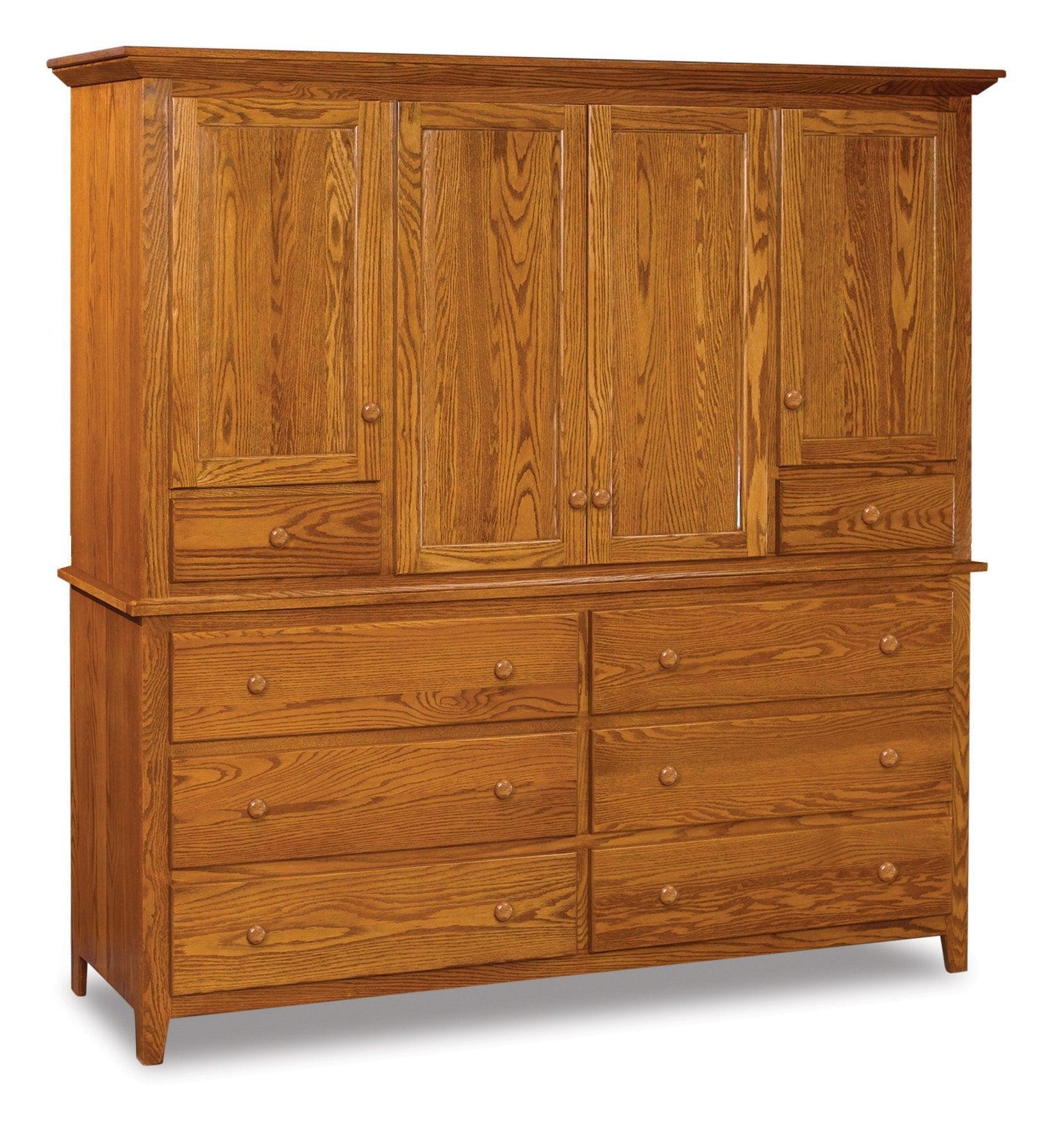 american made amish shaker six drawer four door mule chest