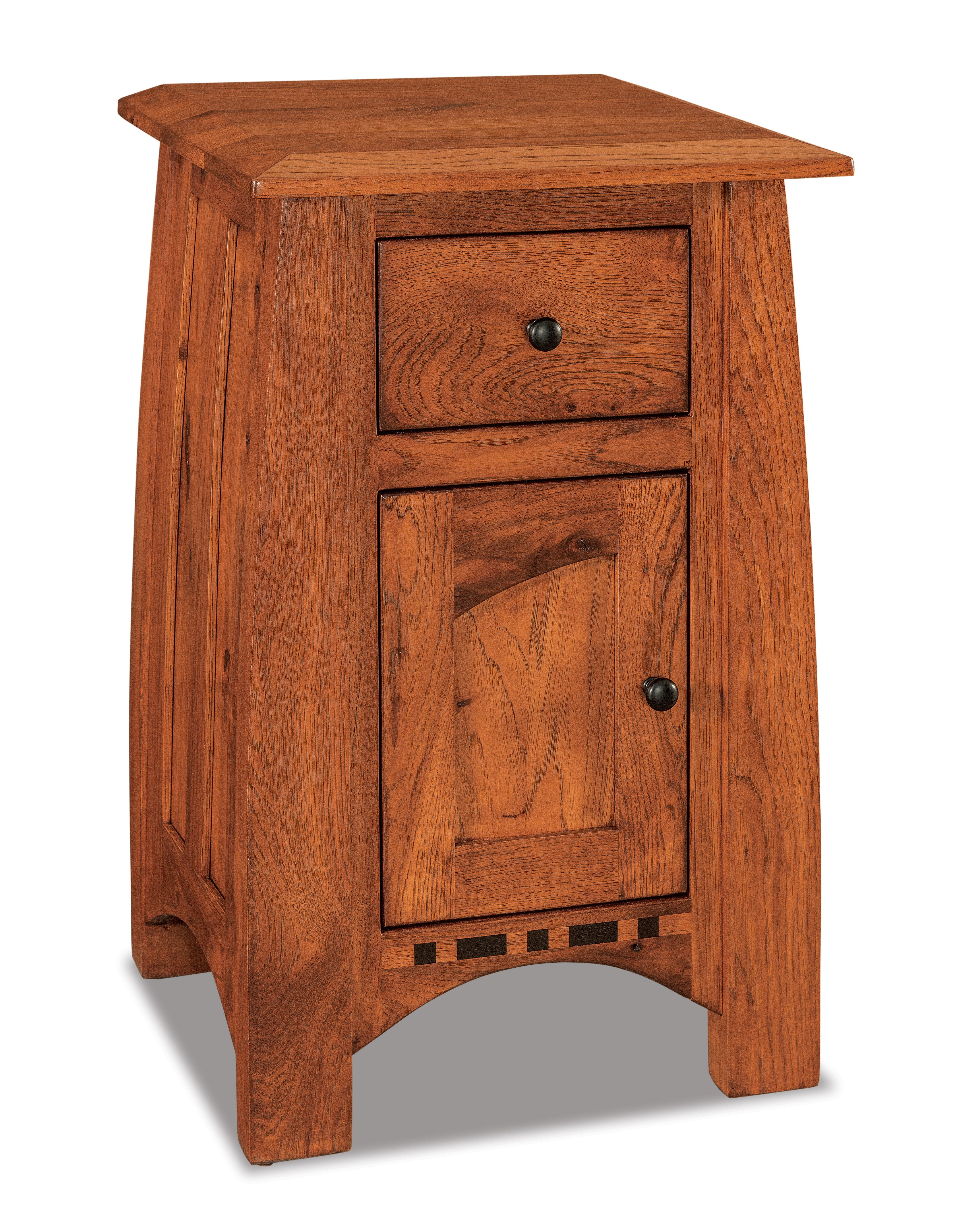 american made amish boulder creek one drawer one door nightstand