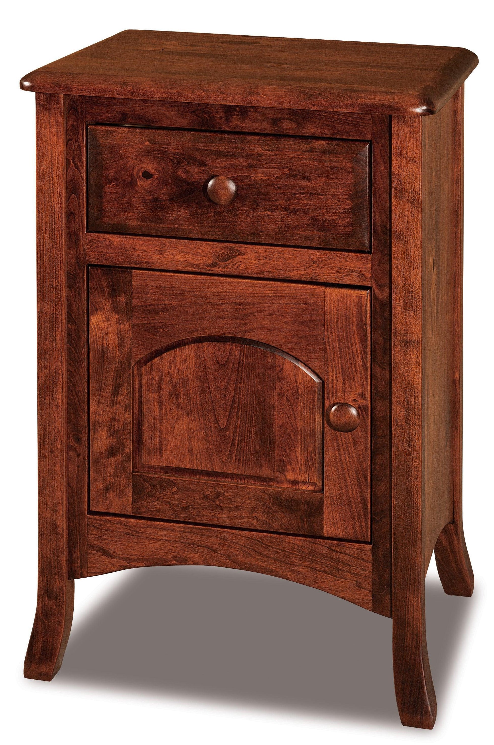 american made amish carlisle one door one drawer nightstand