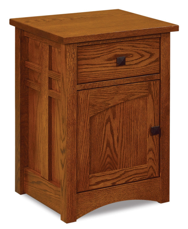 american made amish kascade one drawer one door nightstand